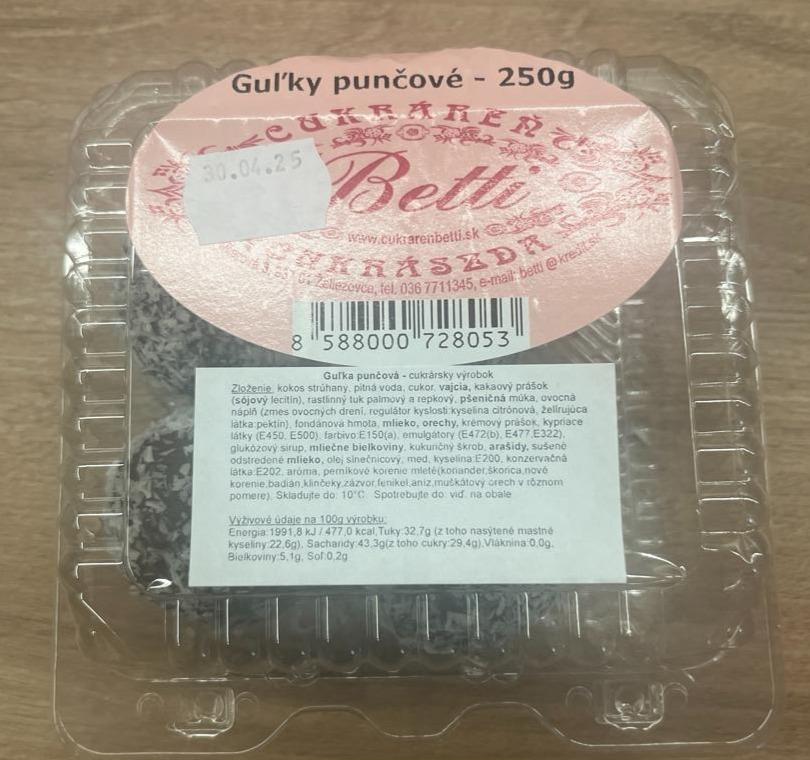 Fotografie - Guľky punčové Betti