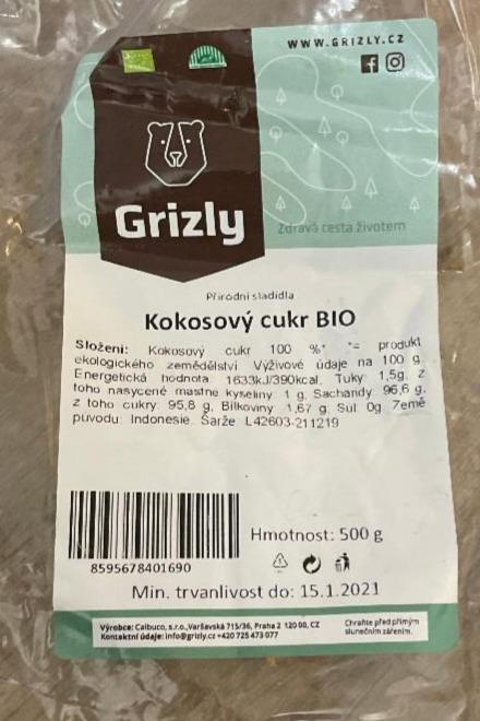 Fotografie - Kokosovy cukr BIO Grizly