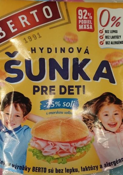 Fotografie - Hydinová šunka pre deti - 25% soli s morskou soľou