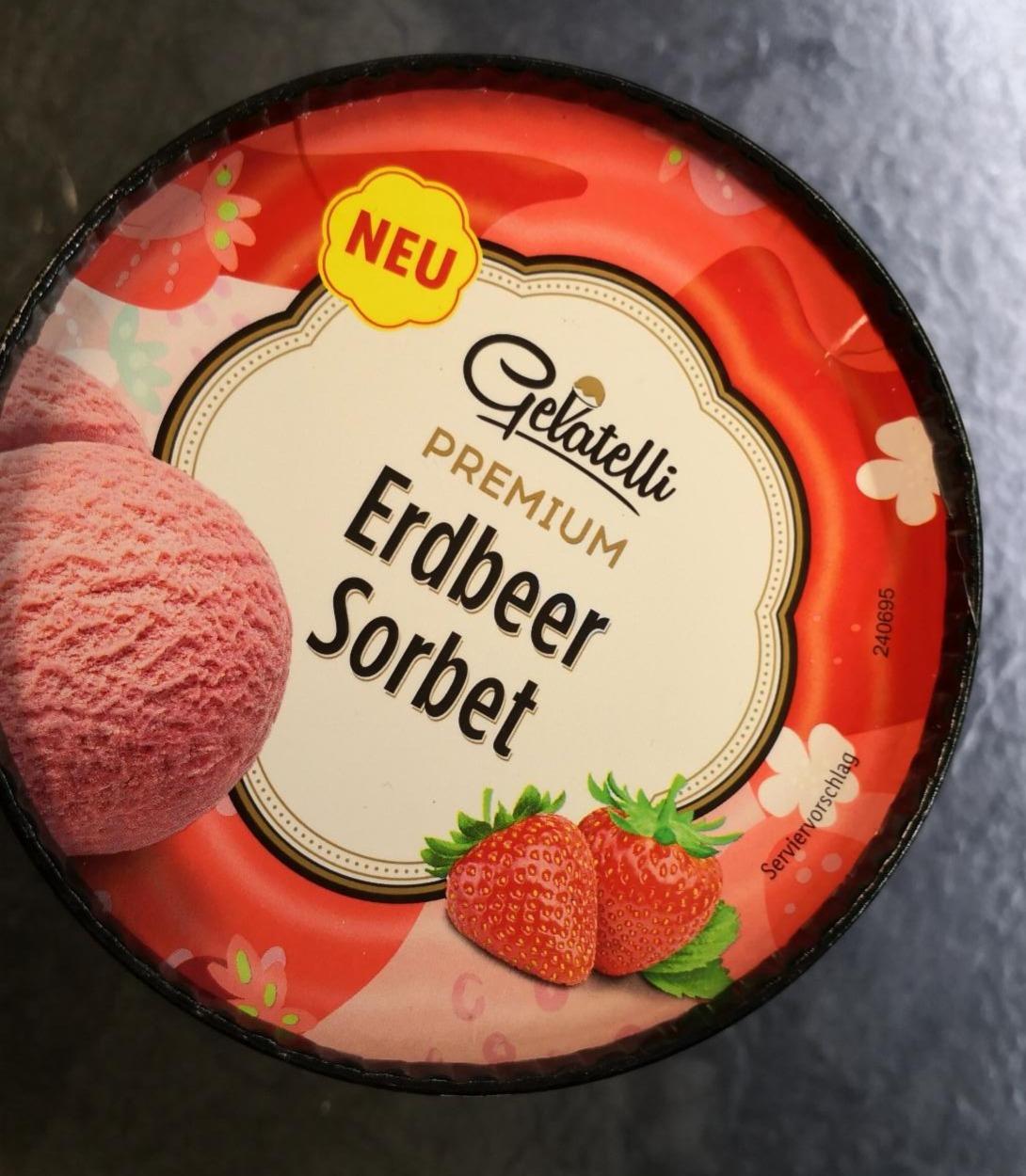 Fotografie - Premium Erdbeer Sorbet Gelatelli