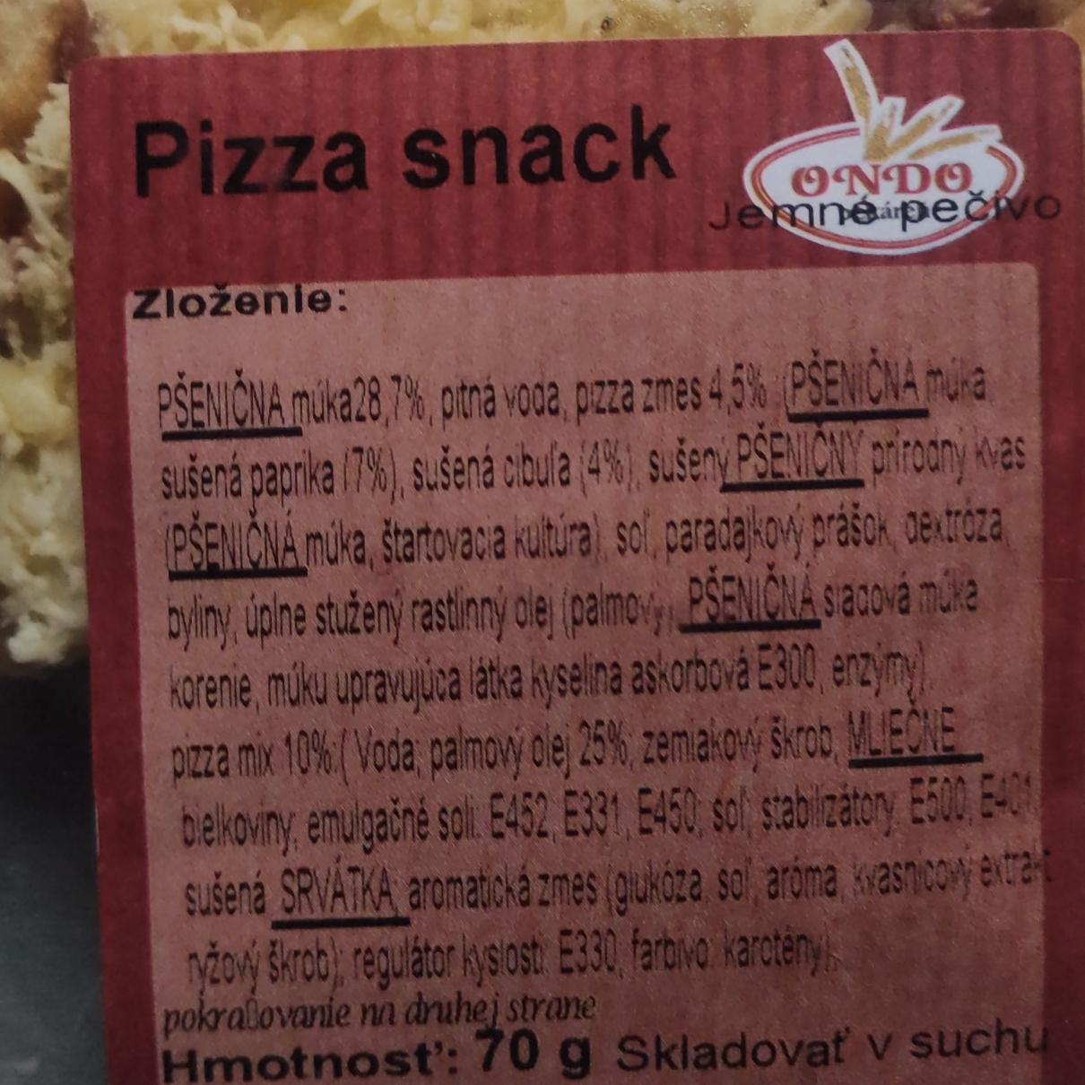 Fotografie - Pizza snack Ondo pekáreň