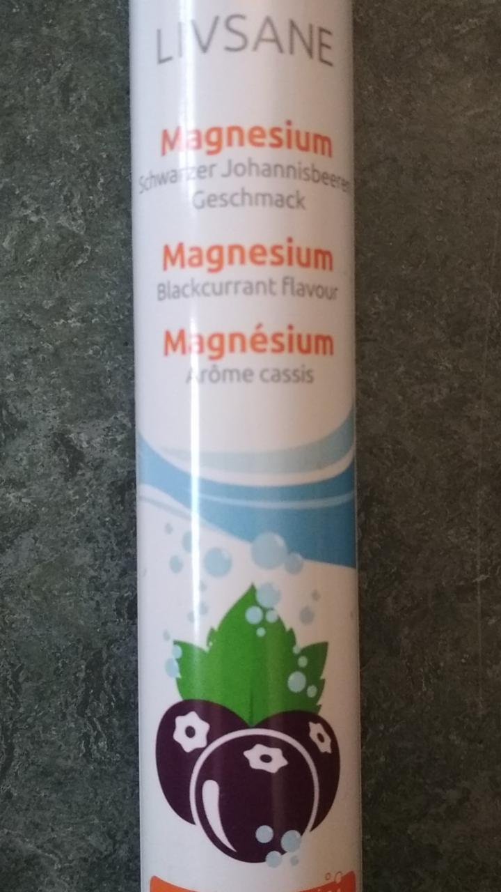 Fotografie - Magnesium Hořčík šumivé tablety s příchutí černého rybízu Livsane