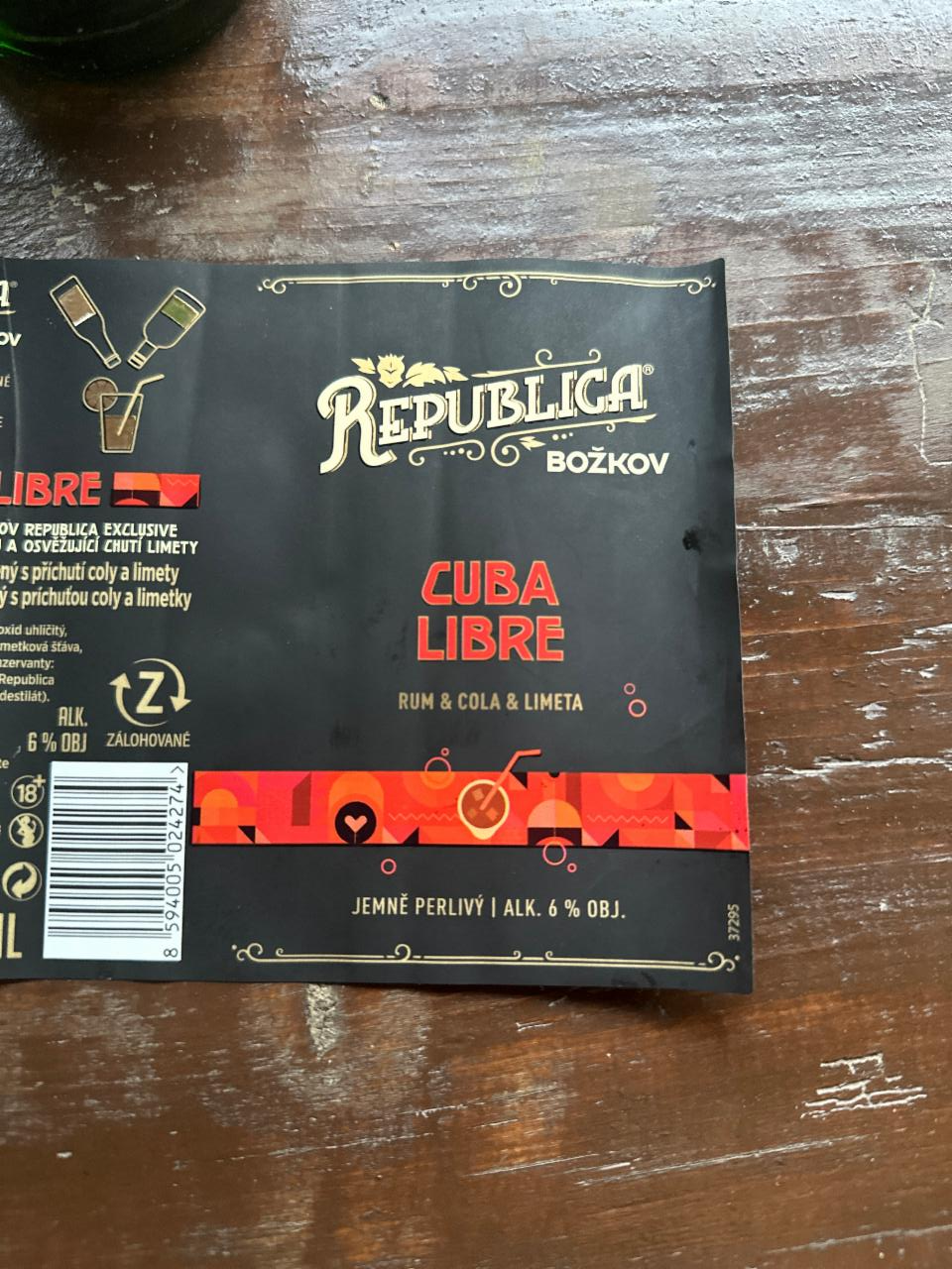 Fotografie - Republica Cuba Libre 6% Božkov