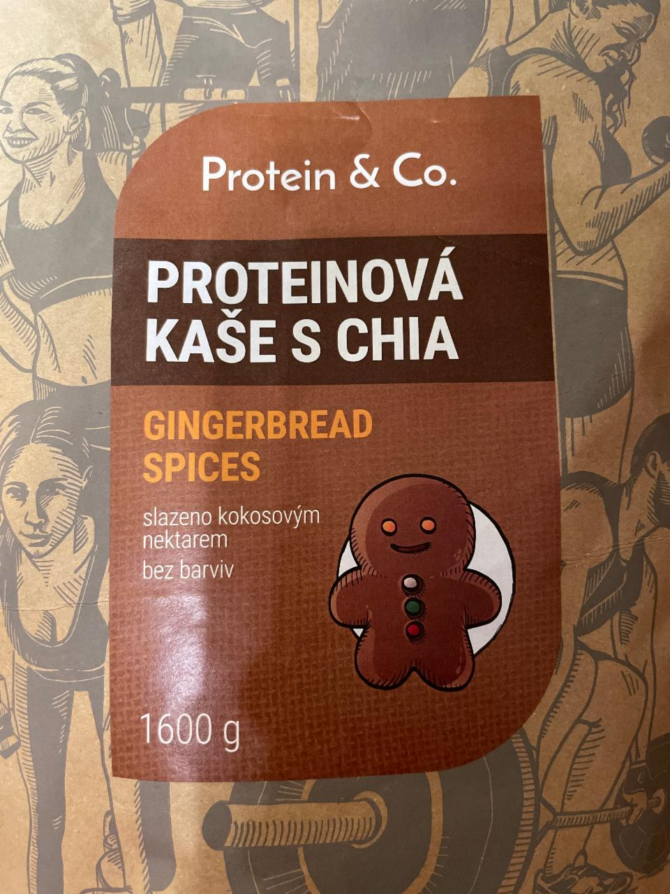 Fotografie - Proteinová kaše s chia Christmas gingerbread Protein & Co.