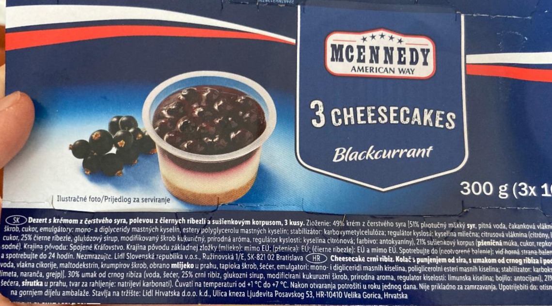 Fotografie - Cheesecakes McEnnedy blackcurrant