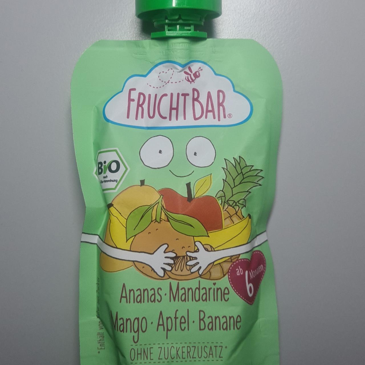 Fotografie - Frucht Bar ananas mandarine mango apfel banane