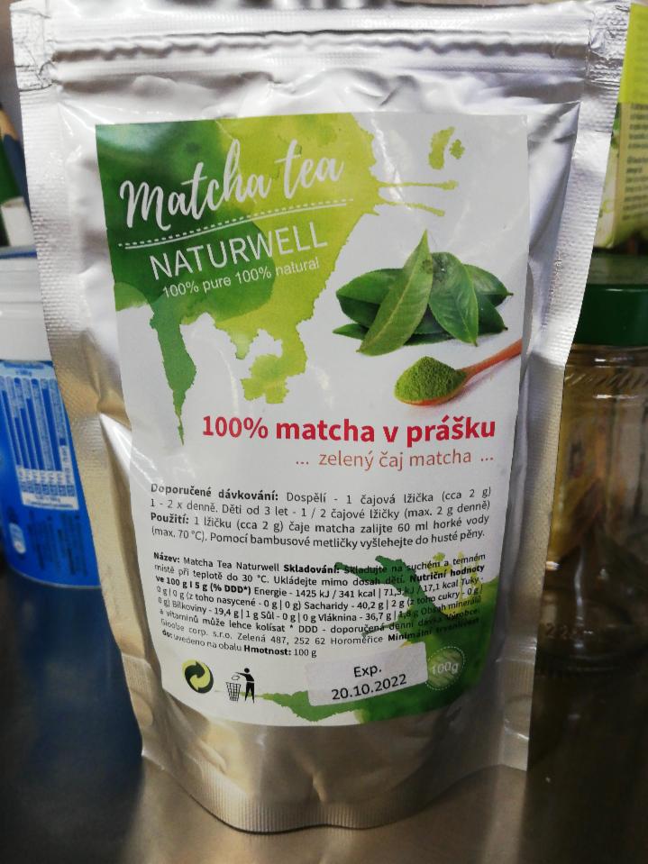 Fotografie - Matcha tea naturwell (100% matcha v prášku zelený čaj)