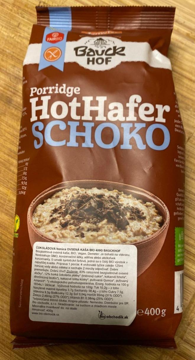 Fotografie - HotHafer Schoko Porridge glutenfrei Bauckhof