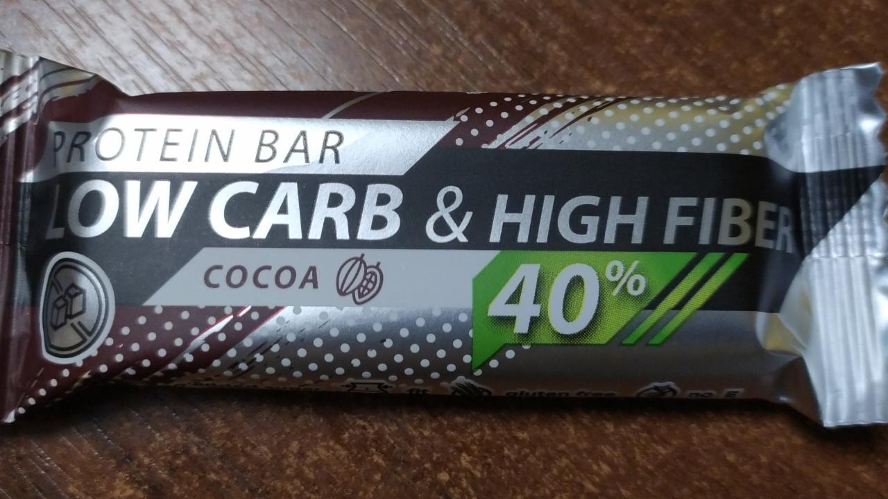 Fotografie - Protein bar Low carb & High fiber Cocoa 40%