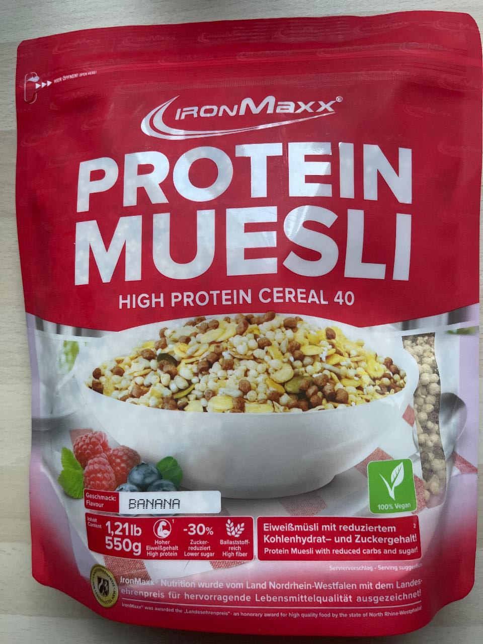 Fotografie - Protein Muesli Banana IronMaxx