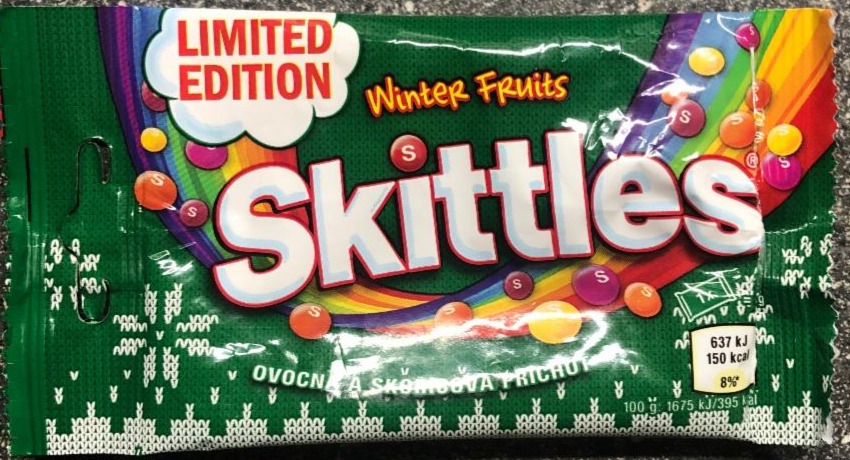 Fotografie - Winter Fruit Limited Edition Ovocná a škoricová príchuť Skittles