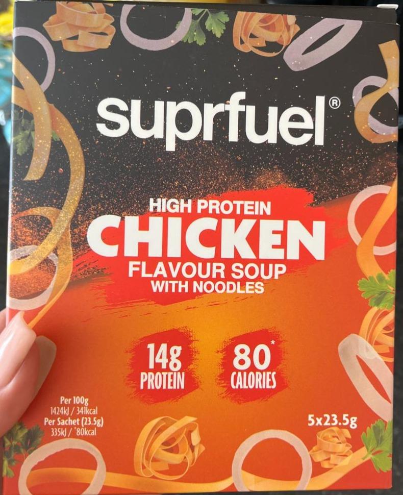 Fotografie - High Protein Chicken Flavour Soup with Noodles suprfuel