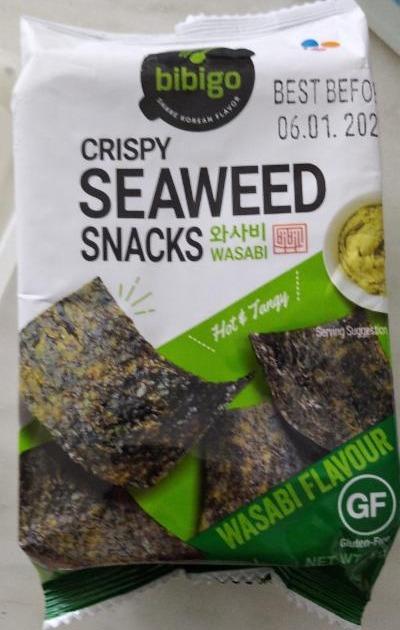 Fotografie - Crispy Seaweed Snacks Wasabi Bibigo