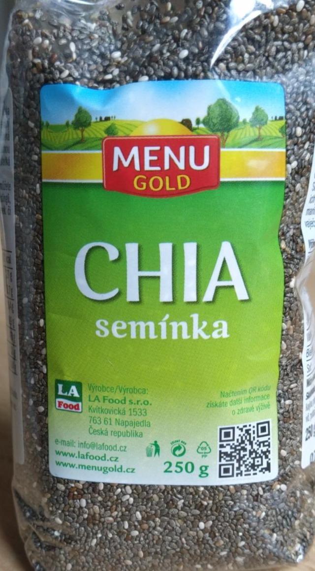 Fotografie - chia semienka menu gold