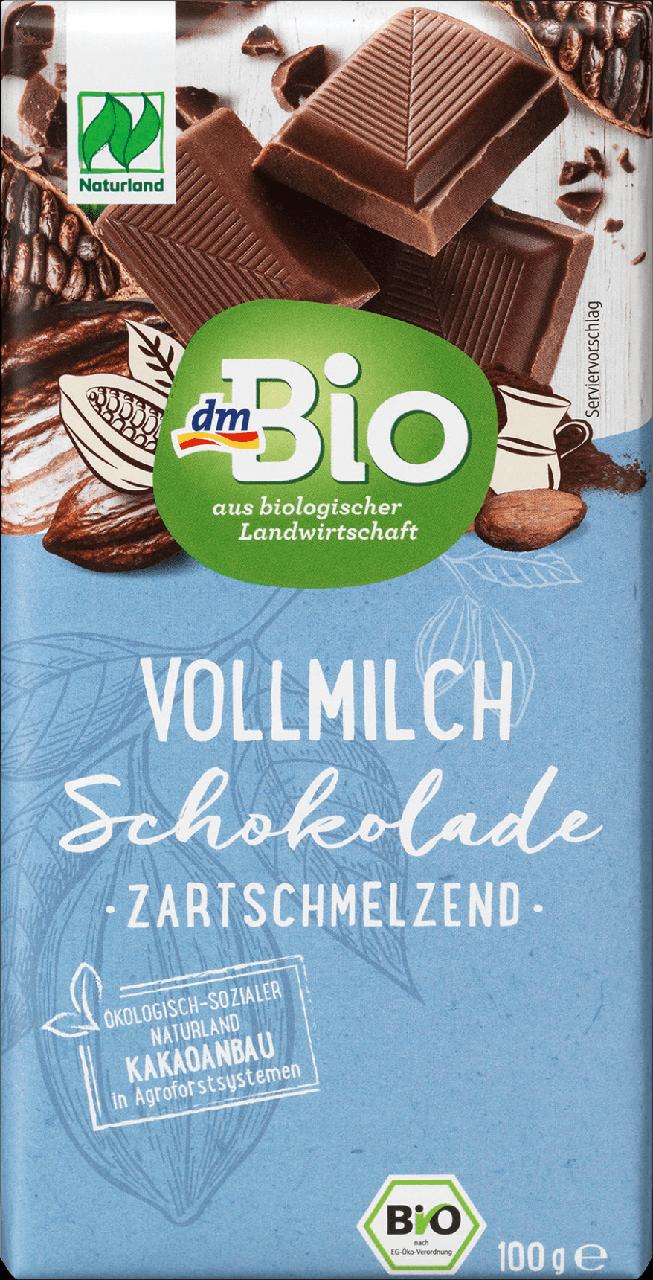 Fotografie - Vollmilch Schokolade dmBio