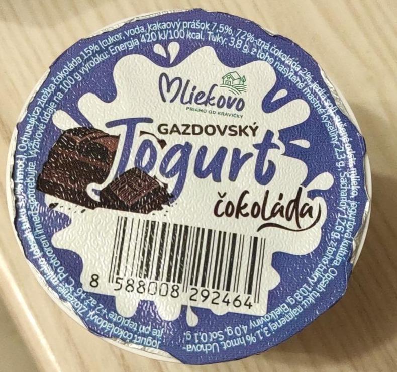 Fotografie - Gazdovský Jogurt čokoláda Mliekovo