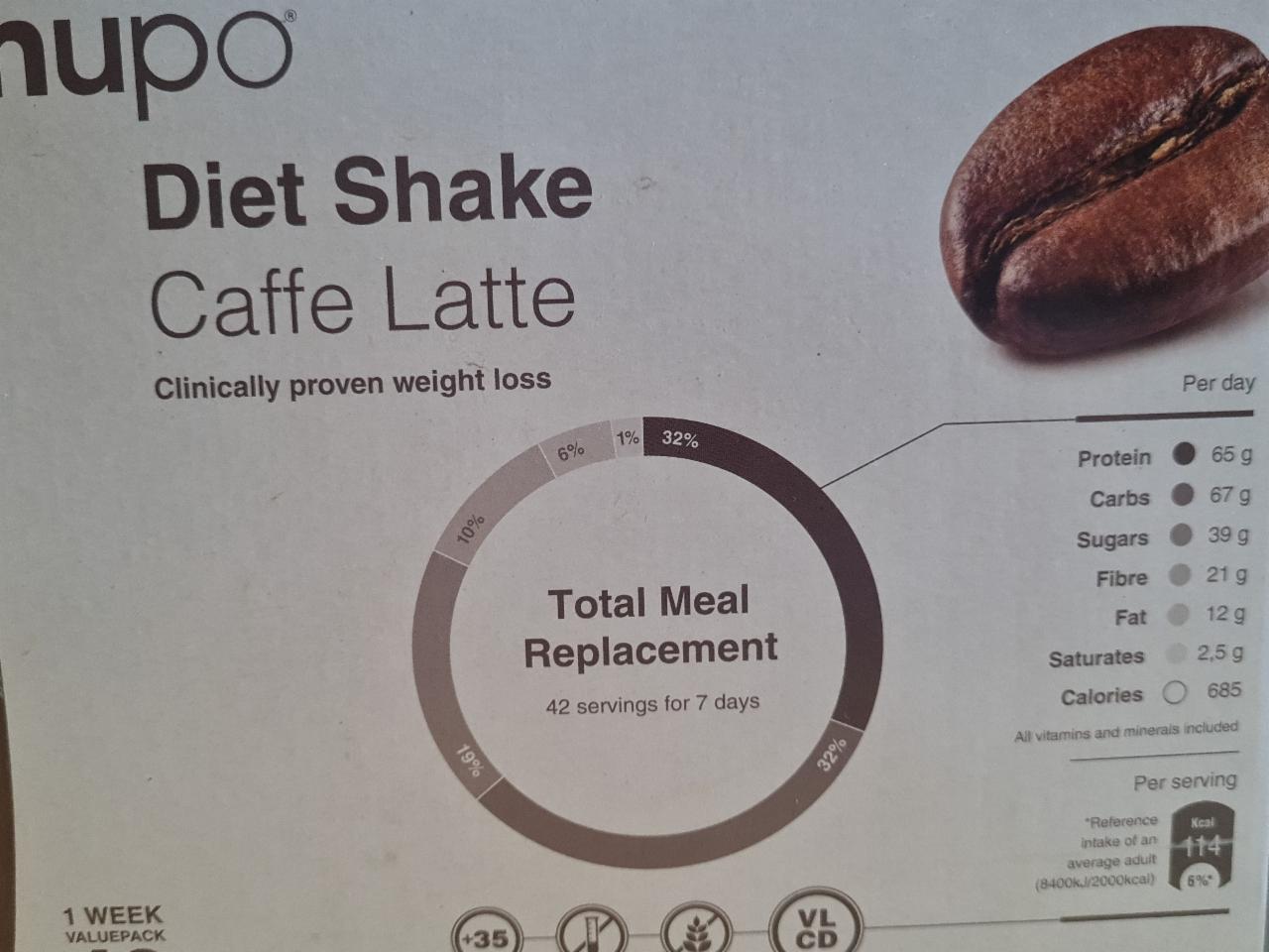Fotografie - Diet Shake Caffe Latte Nupo