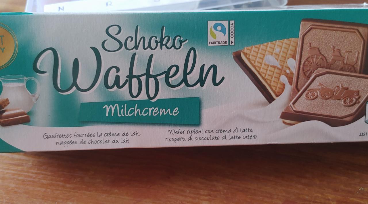 Fotografie - Schoko Waffeln Milchcreme