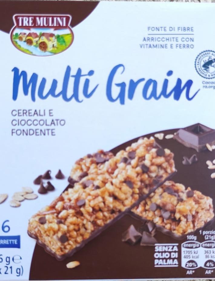 Fotografie - multi grain cereali e cioccolato fondente Tre mulini
