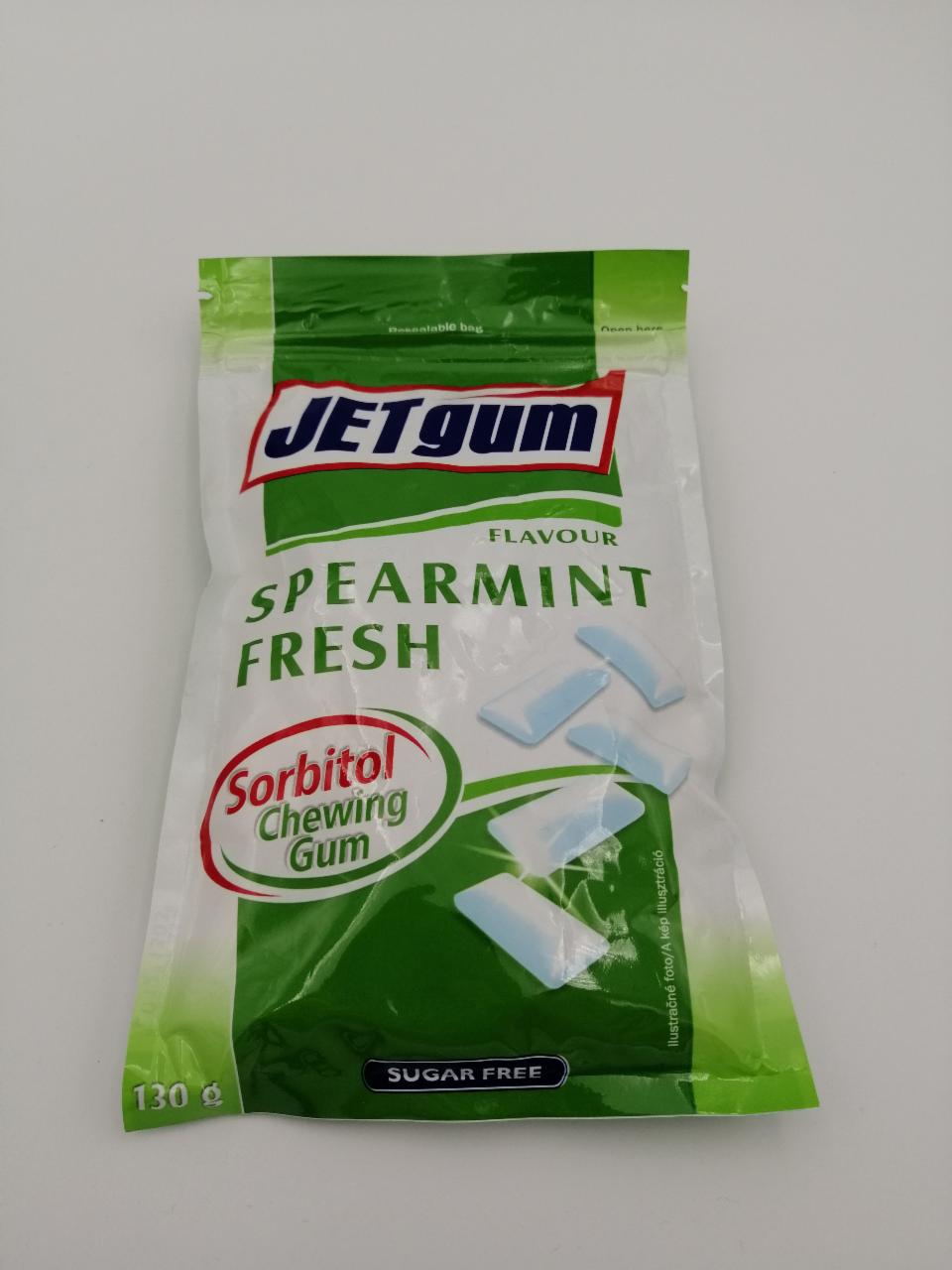 Fotografie - žuvačky JETgum spearmint bez cukru