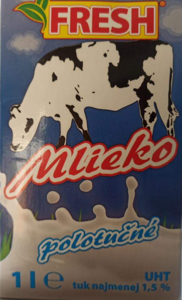 Fotografie - mlieko polotučné Fresh 1,5%
