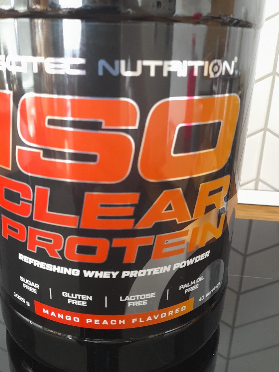 Fotografie - Iso Clear Protein Mango Peach Scitec Nutrition