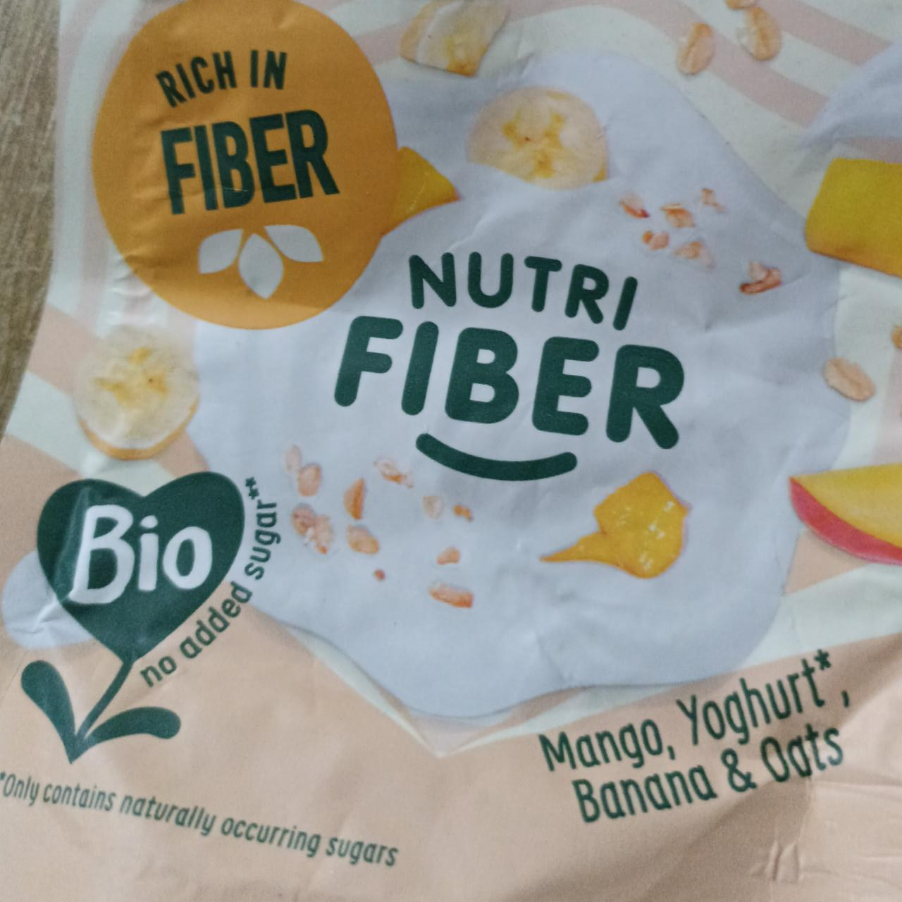 Fotografie - Nutri Fiber Mango, Yoghurt, Banana & oats Organix