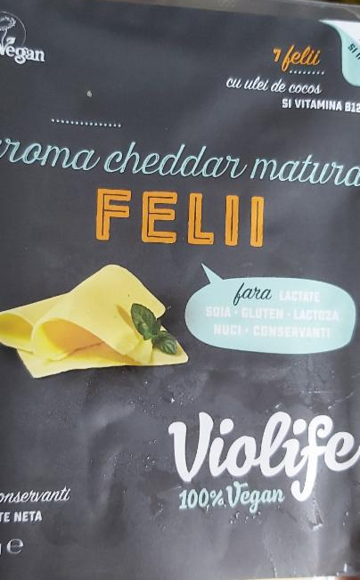 Fotografie - Violife vegan cheese Felii cheddar