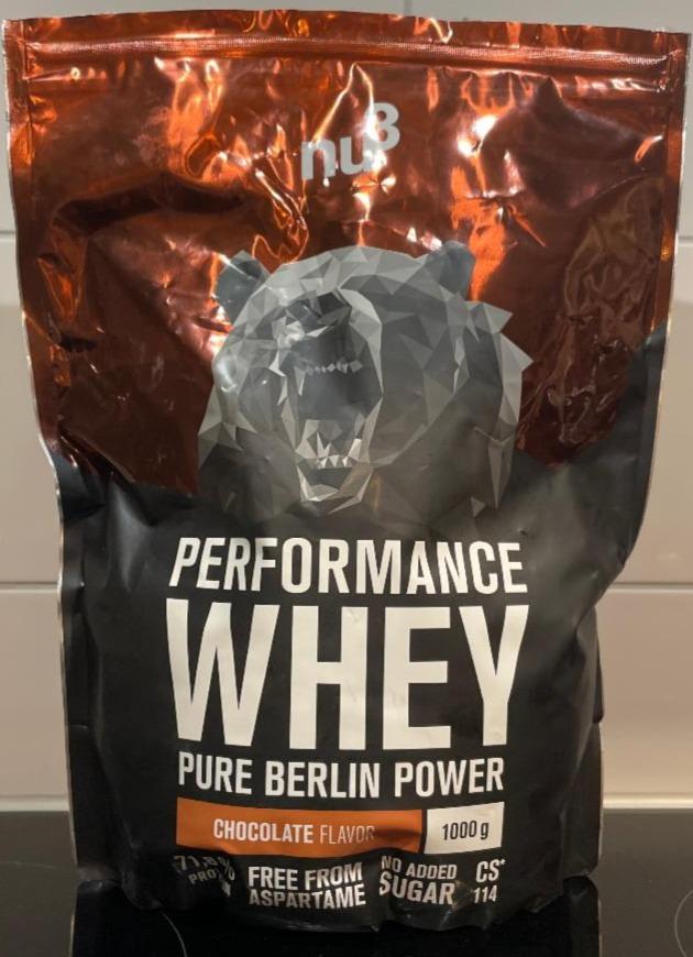 Fotografie - Performance Whey Chocolate Flavor Nu3