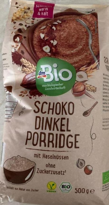 Fotografie - Schoko Dinkel Porridge mit Haselnüssen dmBio