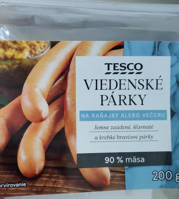 Fotografie - Viedenské párky 90% mäsa Tesco