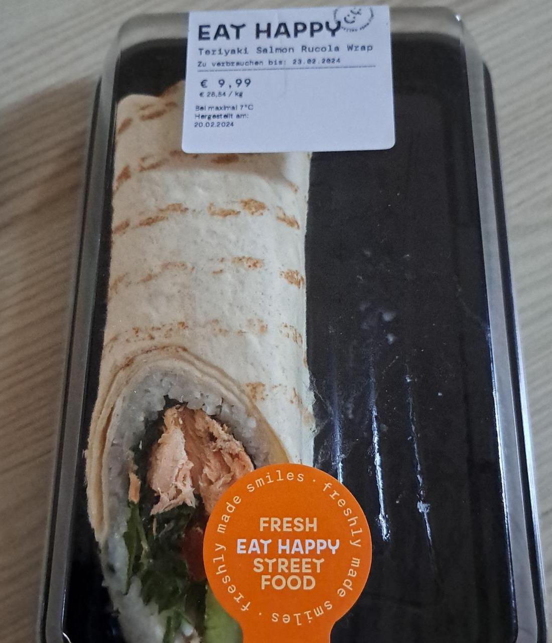 Fotografie - Teriyaki Salmon Rucola Wrap Eat Happy