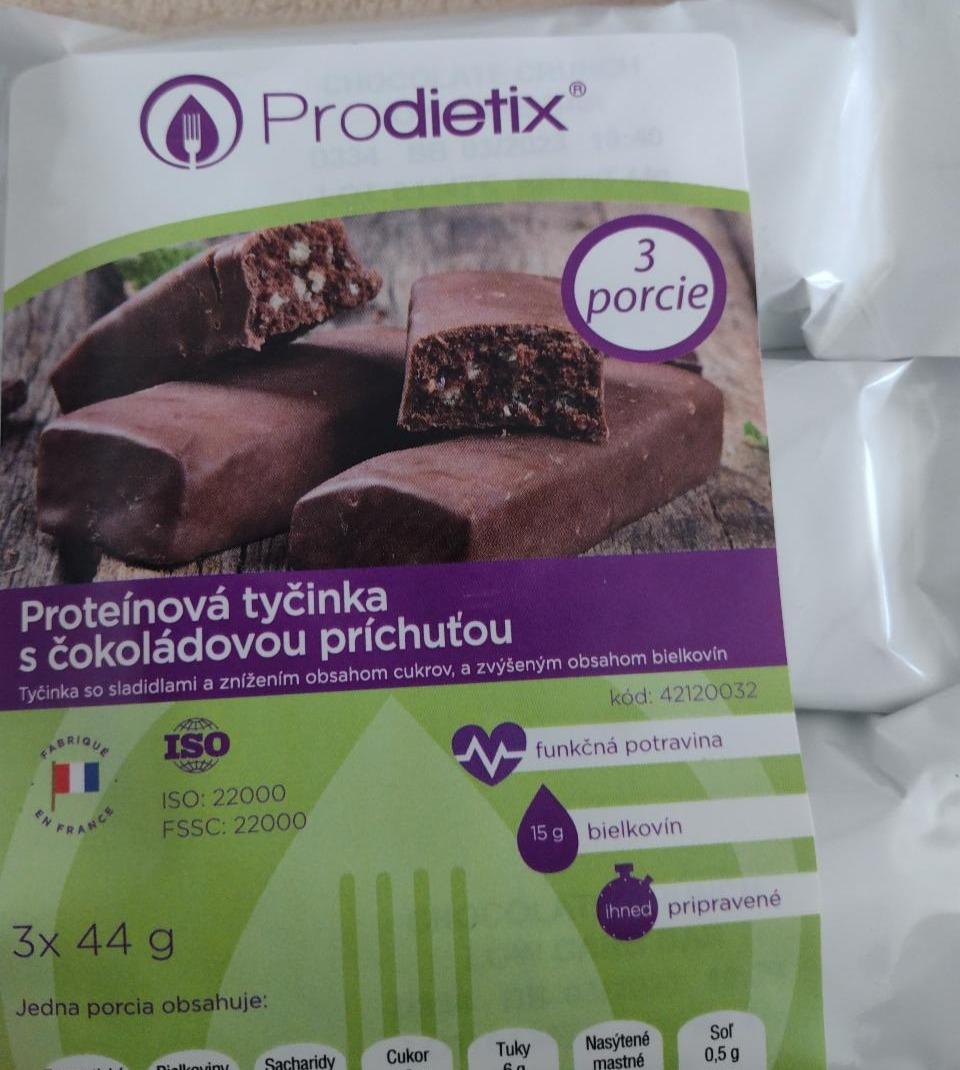 Fotografie - proteínová tyčinka s čokoládovou príchuťou Prodietix