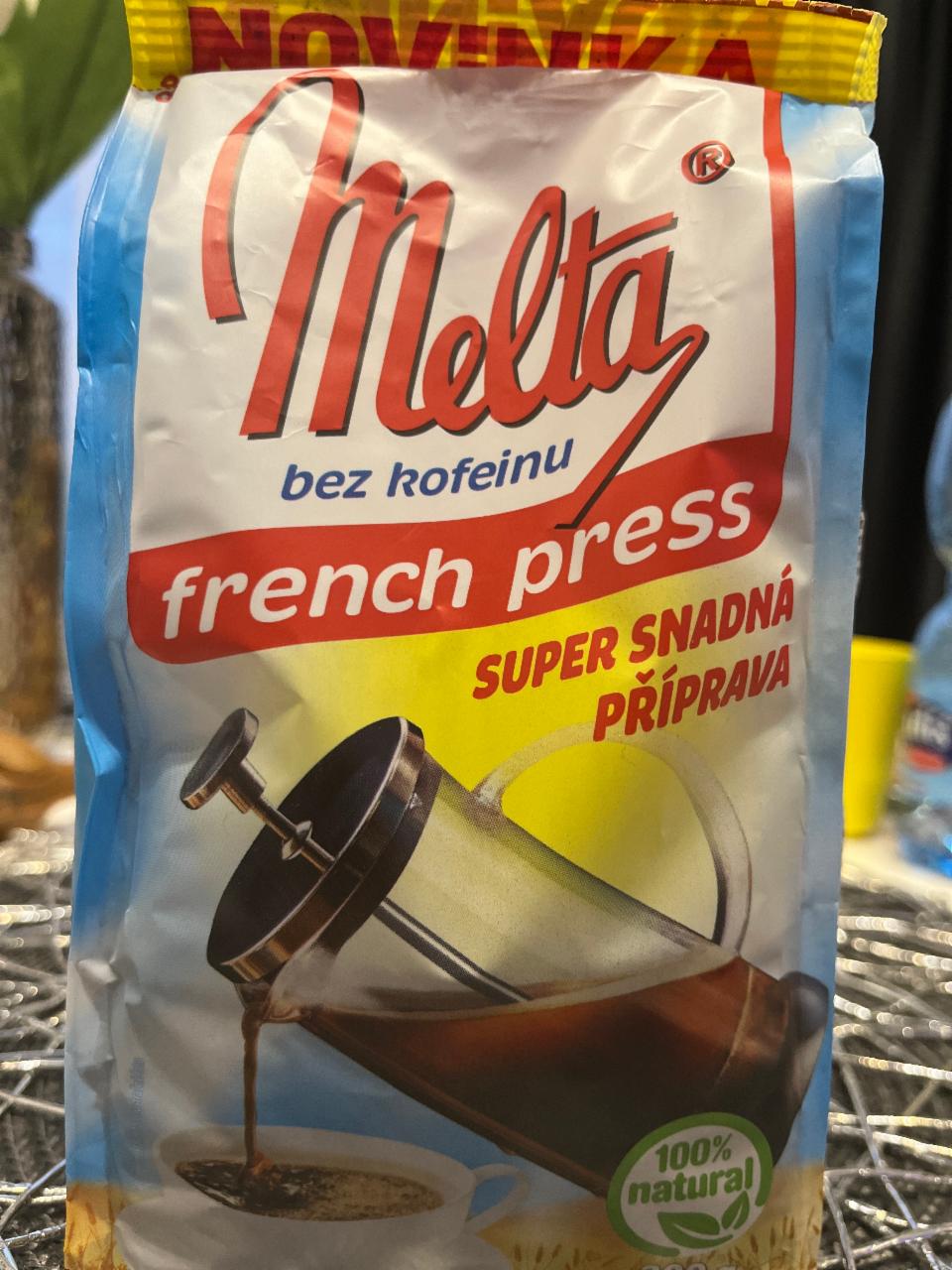 Fotografie - Melta bez kofeínu french press