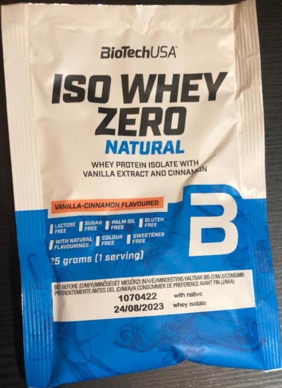 Fotografie - Iso Whey Zero Natural Vanilla-Cinnamon flavoured BioTechUSA