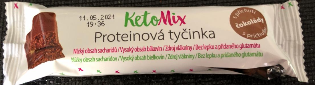 Fotografie - Proteínová tyčinka s příchuťou čokolády KetoMix