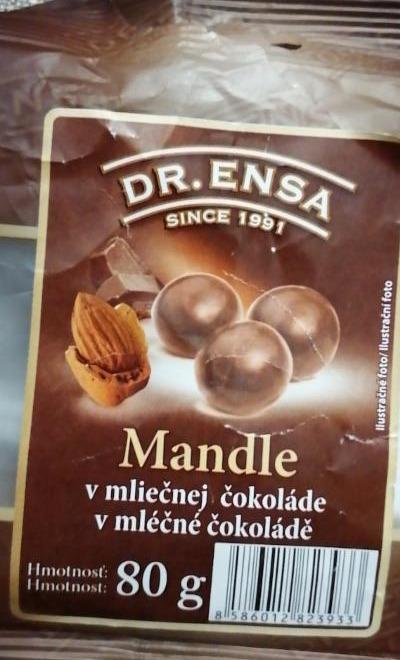 Fotografie - Mandle v mliečnej čokoláde Dr.Ensa