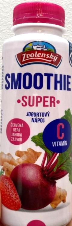 Fotografie - Smoothie super jogurtový nápoj červená repa, jahoda, zázvor Zvolenský