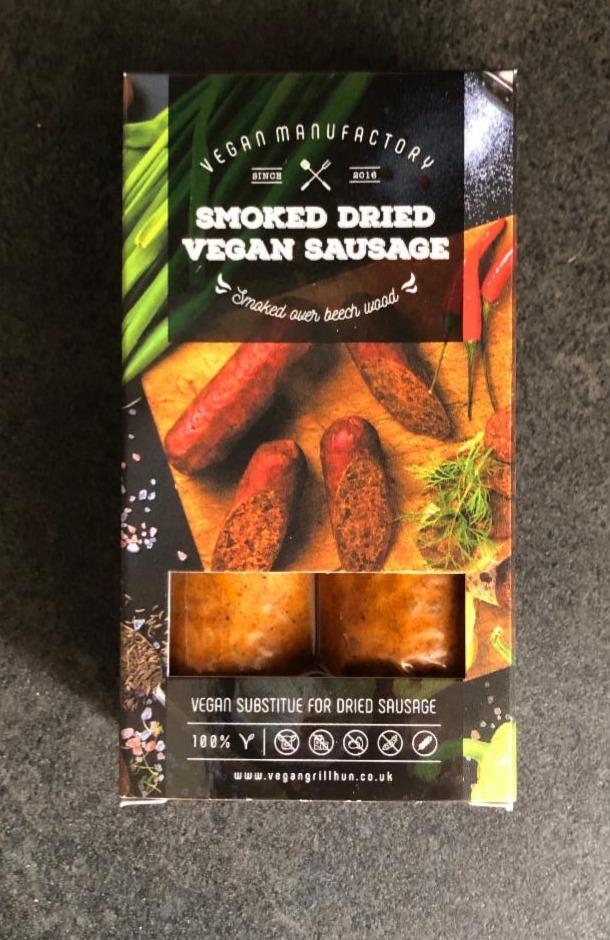 Fotografie - smoked dried vegan sausage