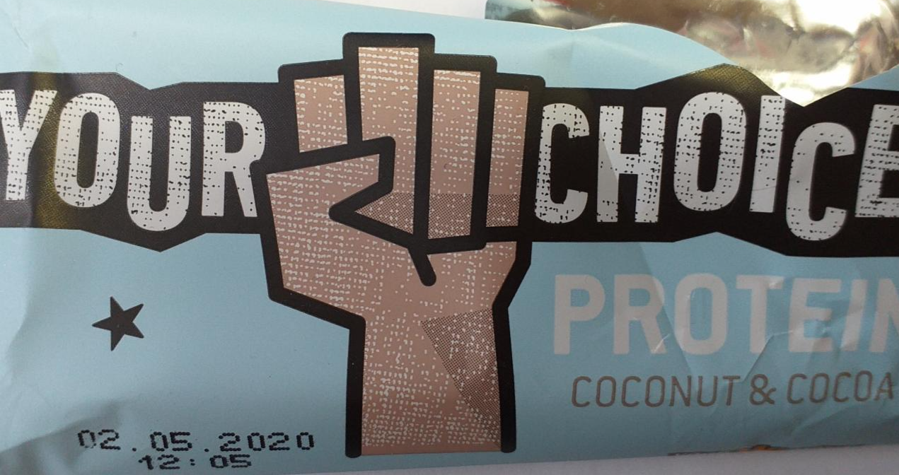 Fotografie - your choice proteinova tycinka coconut cocoa