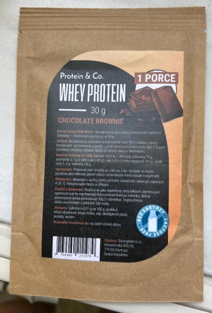 Fotografie - Whey protein Chocolate brownie bez laktózy Protein & Co.