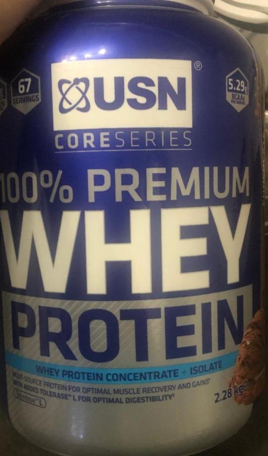 Fotografie - 100% Premium Whey Protein Chocolate USN CORESERIES