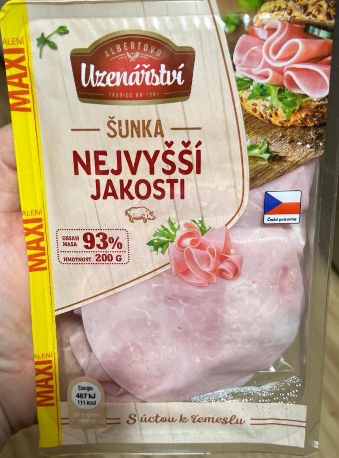 Fotografie - šunka nejvyšší jakosti 93% Albertovo uzenářství