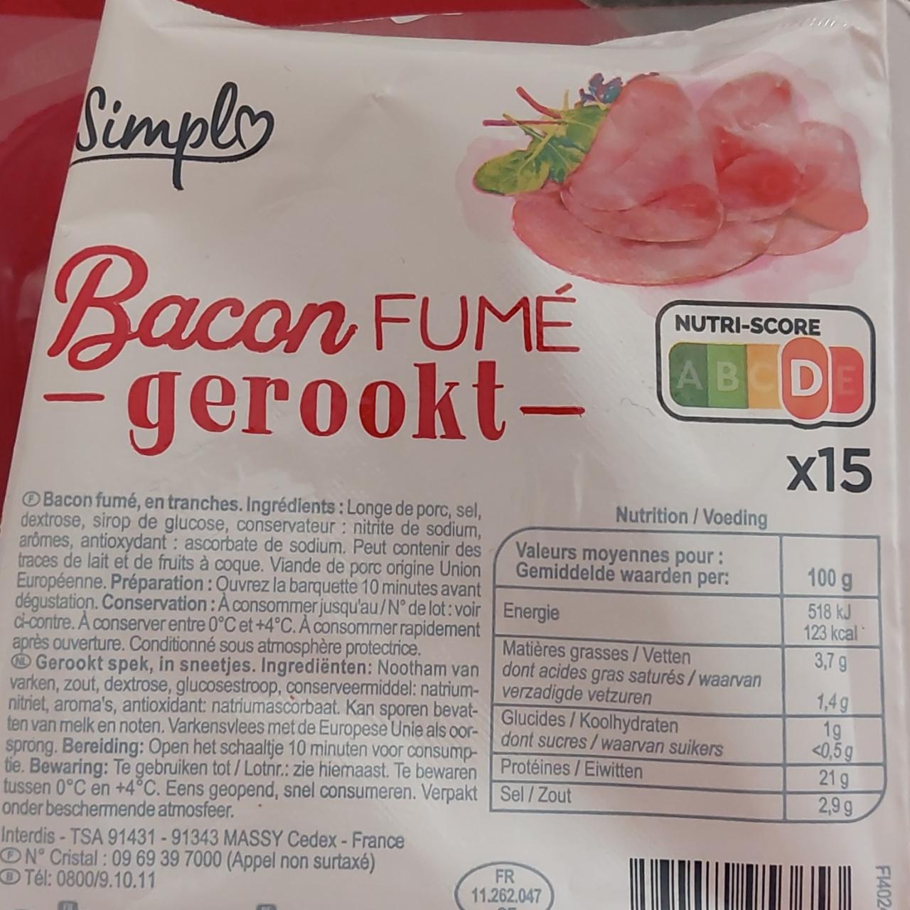 Fotografie - Bacon Fumé gerookt Simply