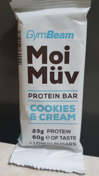 Fotografie - MoiMüv protein bar Cookies & Cream GymBeam