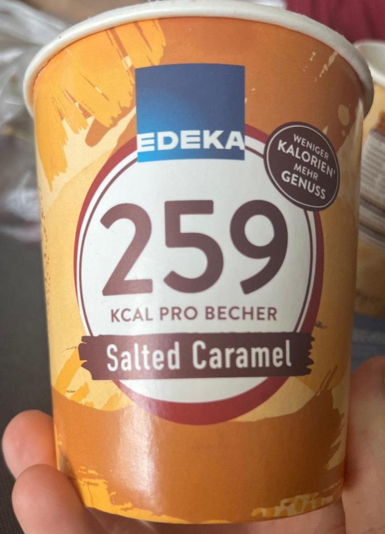 Fotografie - 259 kcal pro becher Salted Caramel Edeka