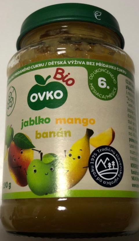 Fotografie - jablko mango banán ovko bio