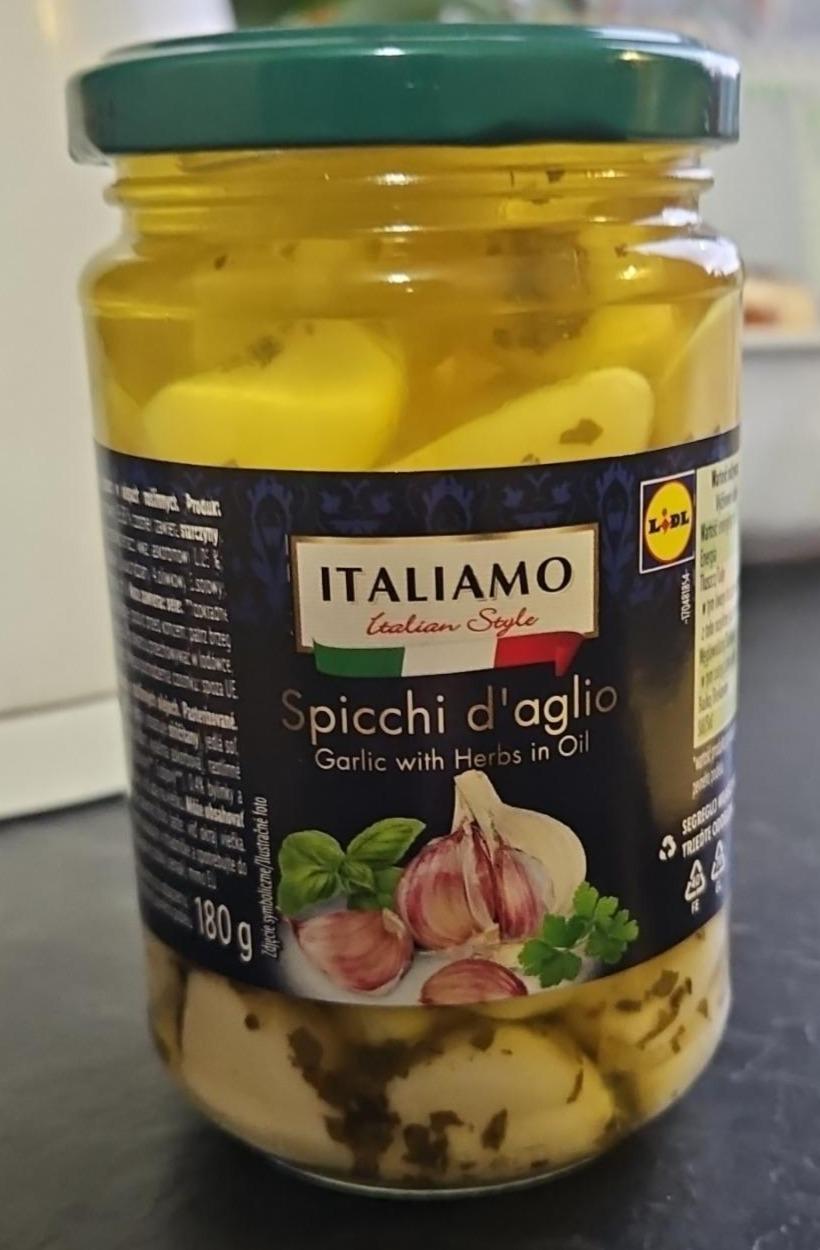 Fotografie - Spicchi d'aglio Garlic with Herbs in Oil Italiamo