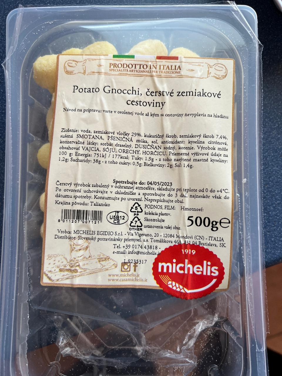 Fotografie - Potato Gnocchi, čerstvé zemiakové cestoviny Michelis
