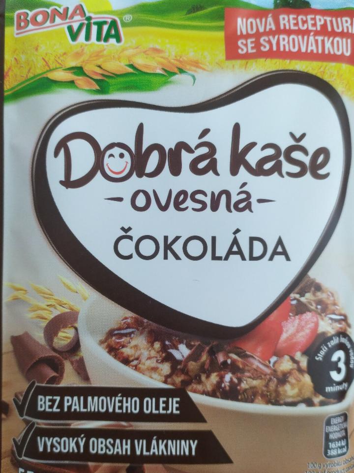 Fotografie - Dobrá kaše ovesná čokoláda Bonavita
